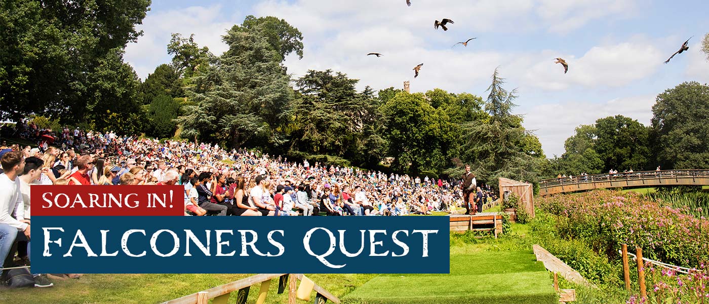 The Falconer's Quest bird of prey show at Warwick Castle